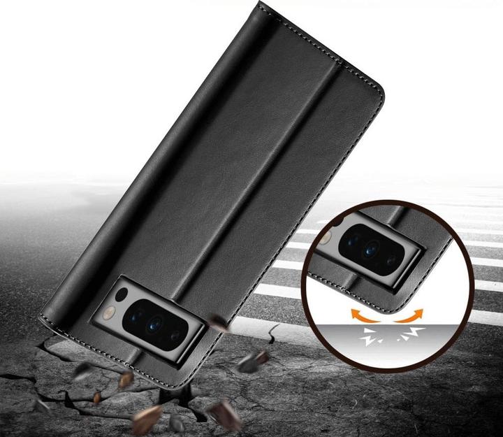 Produktbild LC.Imeeke Google Pixel 8 Pro - Leder Etui Hülle schwarz (Google Pixel 8 Pro)
