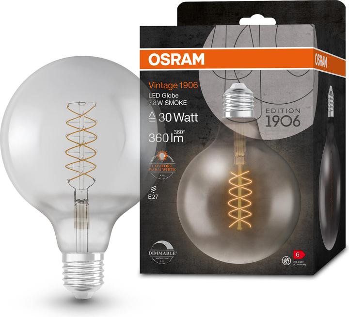 Produktbild Osram Vintage 1906 Led Classic Slim Filament Globe (E27, 7.80 W, 360 lm, 1 x, G)