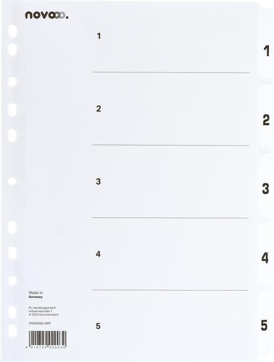 Immagine prodotto Novooo Cartone indice bianco A4