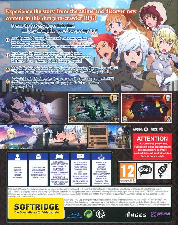 Image du produit Pqube Est-ce mal d'essayer de ramasser des filles dans un donjon? Combat infini (PS4, EN)