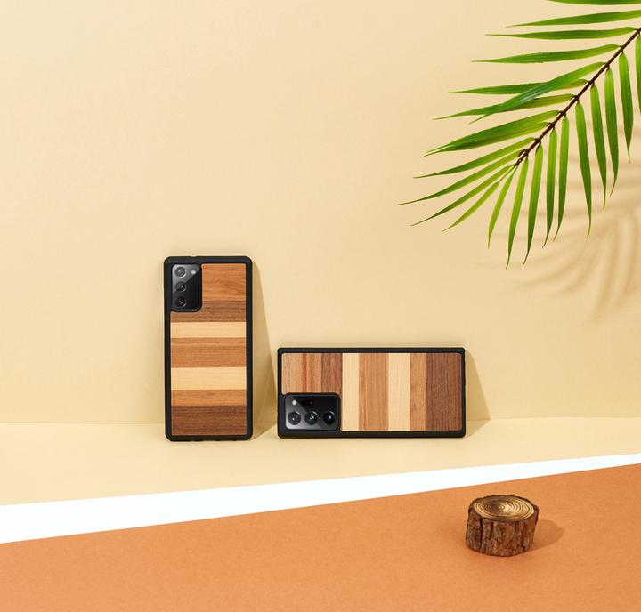 Actual product image Man.Wand &WOOD case for Galaxy Note 20 Ultra sabbia juodas (Samsung Galaxy Note 20 Ultra)