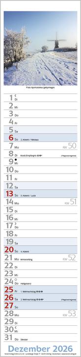 Actual product image Augenblicke Langplaner 2026 (11 x 48 cm, Hardcover, German)