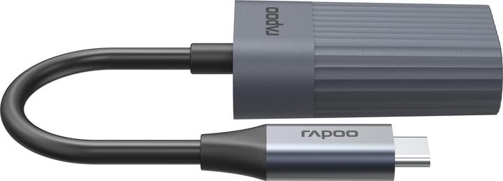 Produktbild Rapoo USB-C Adapter UCA-1016 USB-C auf Gigabit LAN, grau (00226495) (USB-C, RJ45 (1x))