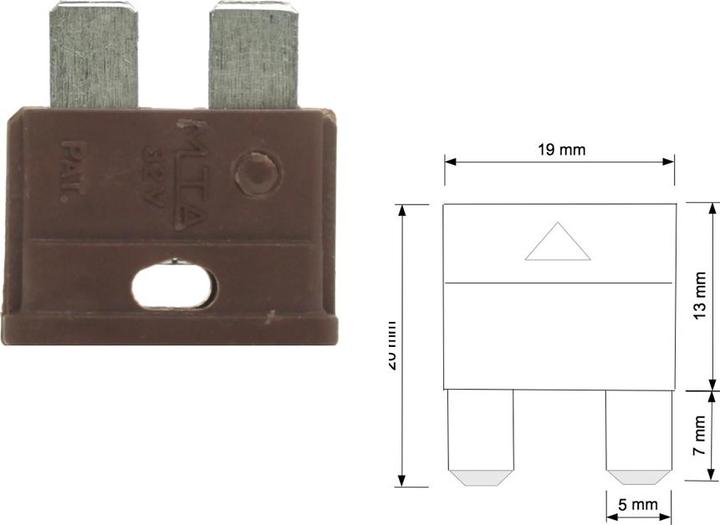 Actual product image Offgridtec 7,5A KFZ flat fuse 6-32V (Solar system mounting material)