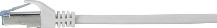 Actual product image Renkforce RF-5047492 RJ45 network cable, patch cable CAT 6a S/FTP 1.00 m Grey Flame retardant 1 pc. (S/FTP, CAT6a, 1 m)