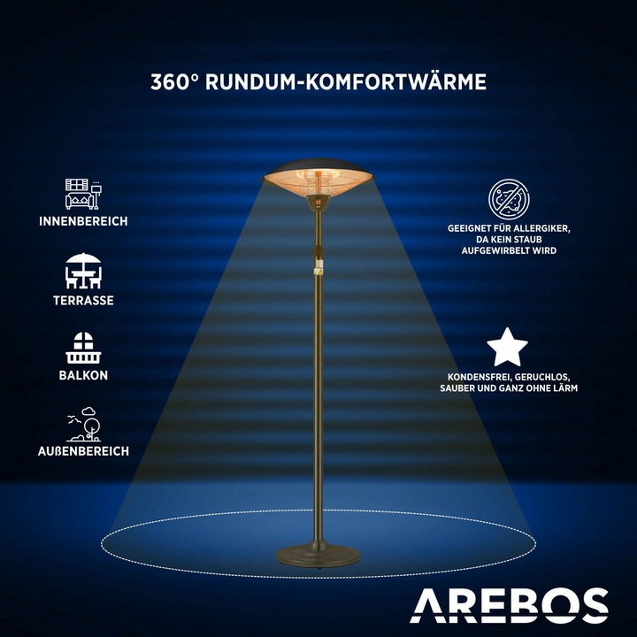 Actual product image Arebos Radiant heater (2000 W)