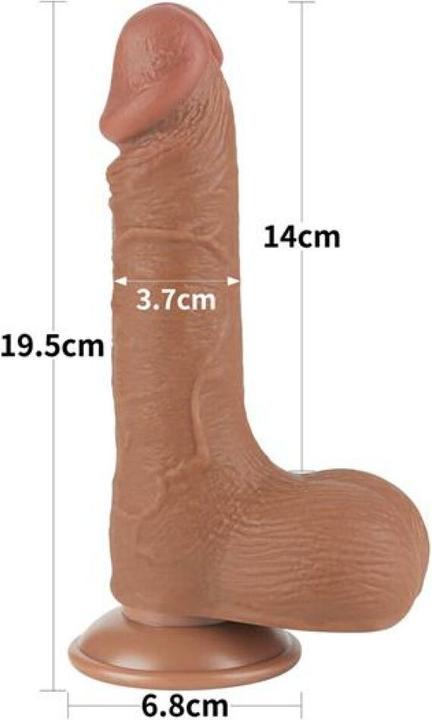 Productafbeelding Lovetoy Skin-Schiebe-Dildo 19,5 cm (Ø 3,7 cm) - Braun