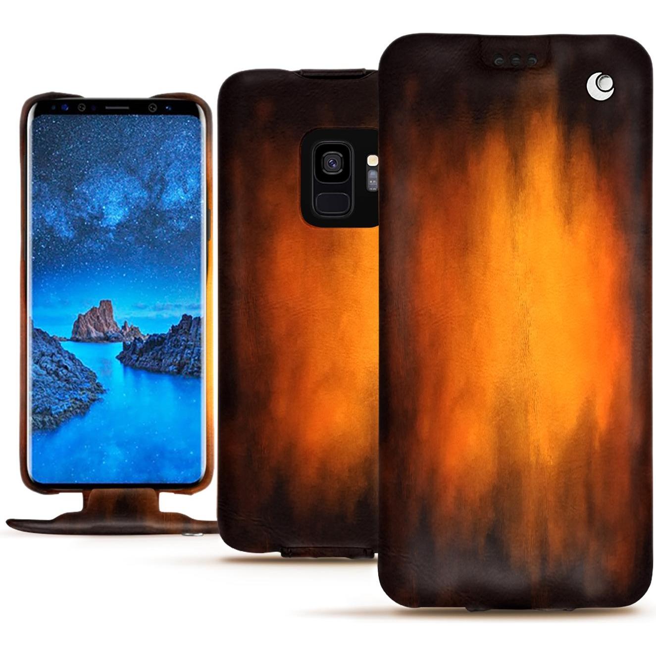 Thumbnail - Noreve Lederschutzhülle vertikal (Samsung Galaxy S9), Smartphone Hülle, Violett