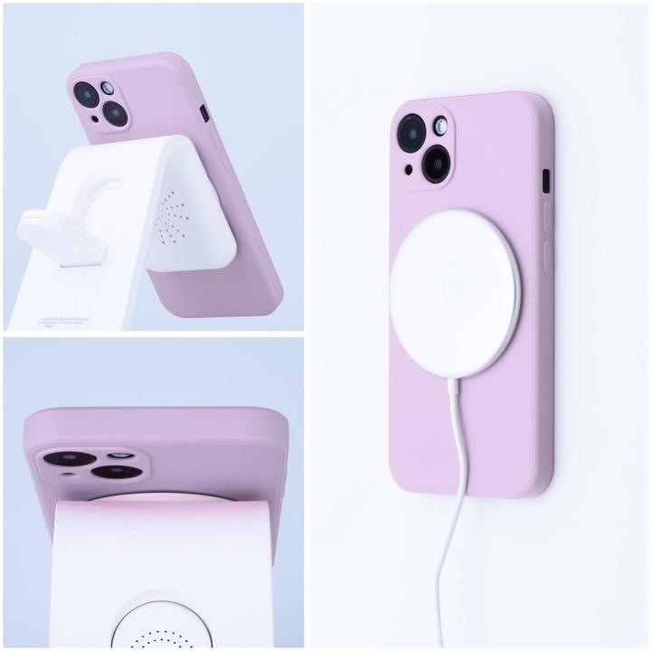 Actual product image OEM Back panel cover SILICONE MAG COVER case compatible with MagSafe for SAMSUNG S24 FE pink (Samsung Galaxy S24 FE)