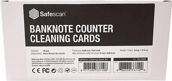 Immagine prodotto Safescan Reinigungskarten für Banknotenzähler (Bancone)