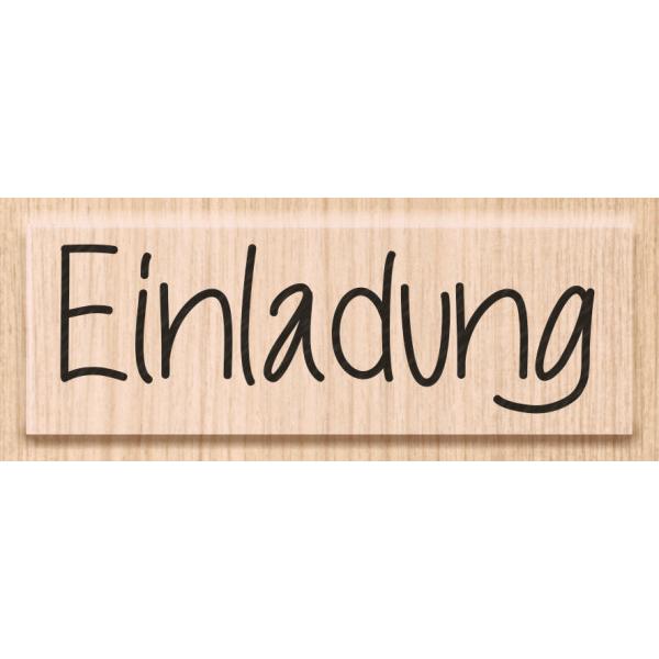 Heyda, Stempel, Stempel Einladung 6.5x2cm 211800320 Holz matt