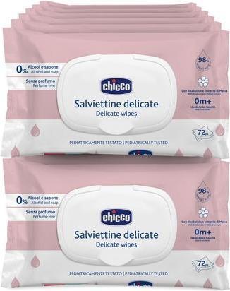 Immagine prodotto Chicco Panni per la pulizia DELICATI, con copertina ribaltabile, 72 pezzi - 0m+ (72 Pezzo/i)