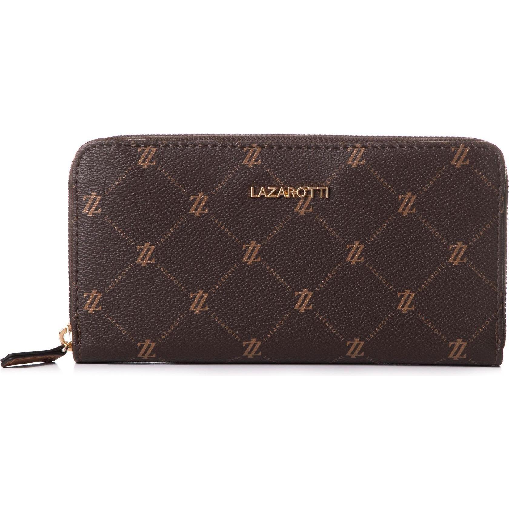 Lazarotti, Damen, Portemonnaie, Palermo Geldbörse 19,5 cm, Braun