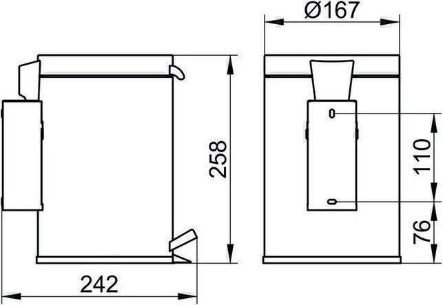 Image du produit Keuco Collecteur de déchets hygiéniques PLAN modèle mural alu sil-elo (3 l)