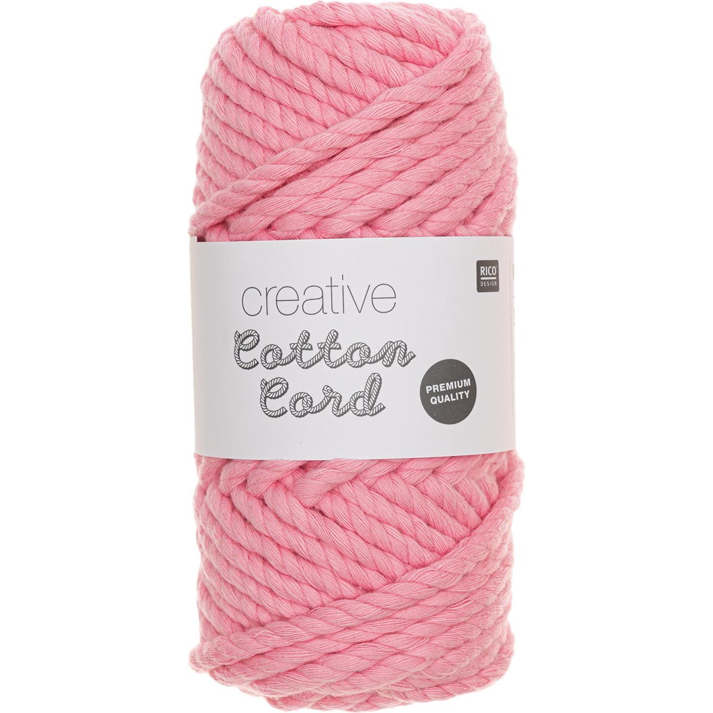 Rico Design Rico Creative Cotton Cord, 25 m, Garn + Wolle, Rosa