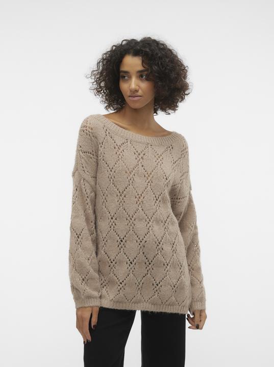 Actual product image Vero Moda VMSTAR LS BOATNECK LONG PULLOVER GA EXC Knitted jumper (S)