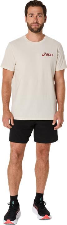 Actual product image ASICS Performance Asics Chest Logo Ss Tee Birch/Burnt Red Man (XL)