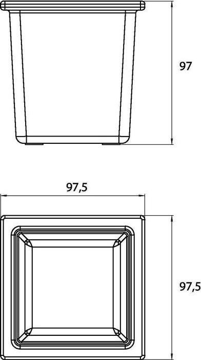 Produktbild Emco liaison Glasschale (Reling) 186600002 tief, 97.5x99x97.5mm, chrom chrom tief, 97,5x99x97,5mm