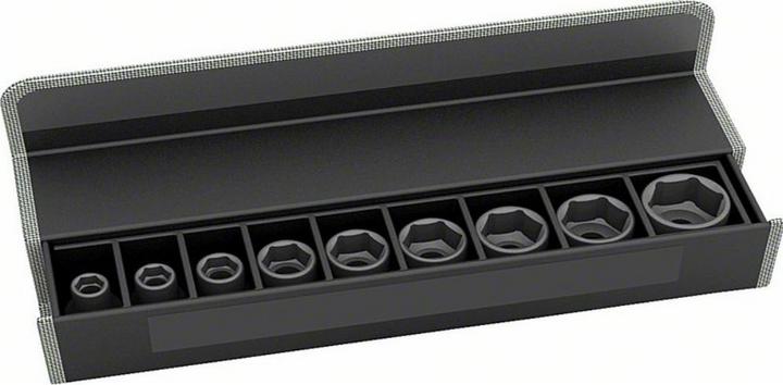 Actual product image Bosch Professional Zubehör Socket wrench inserts set (19 mm, 17 mm, 10 mm, 11 mm, 13 mm, 27 mm, 21 mm, 24 mm, 22 mm)