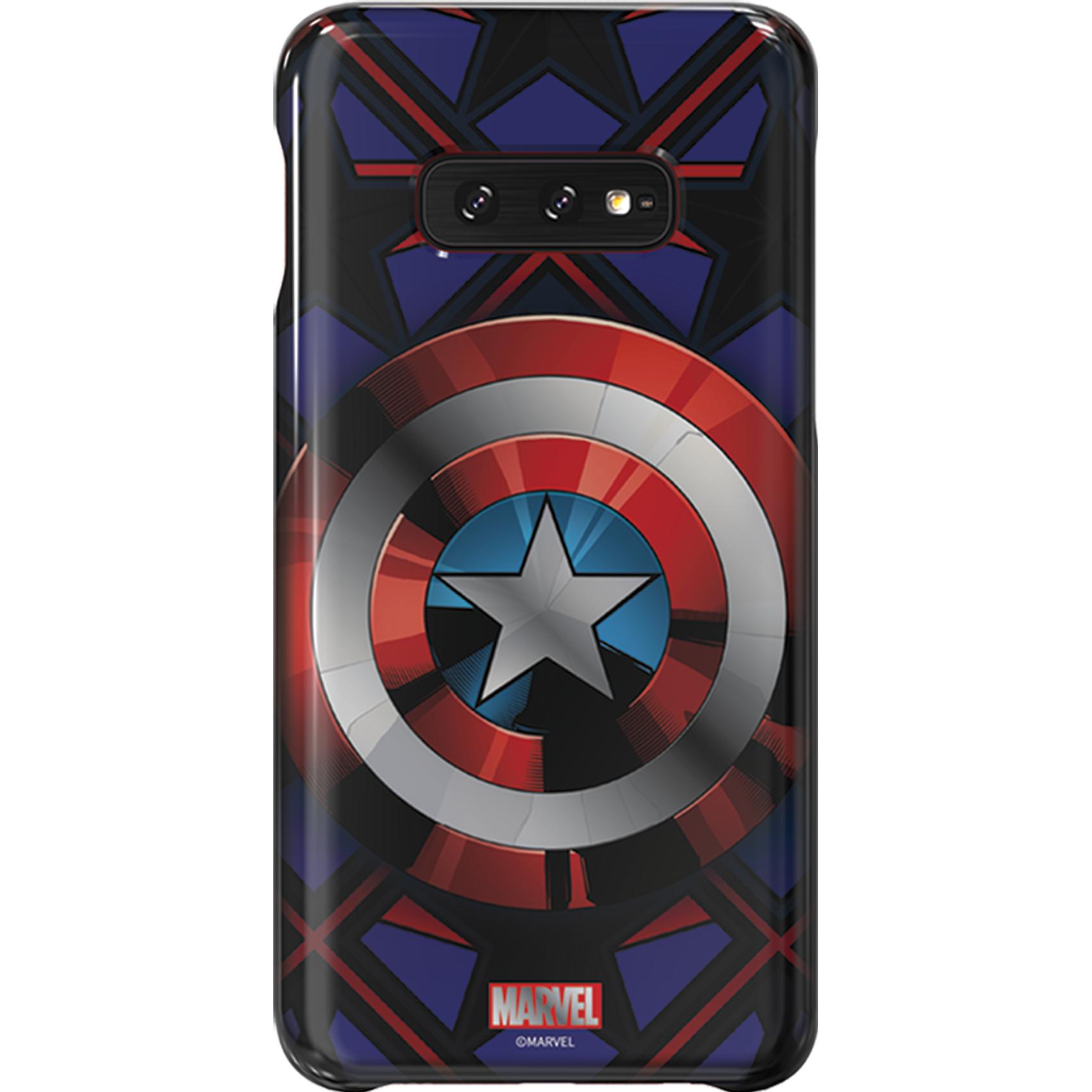 Samsung Amici Marvel Avengers Capitan America (Samsung Galaxy S10e), Cover smartphone, Blu, Rosso