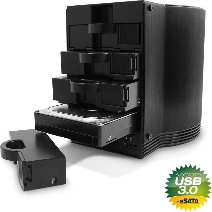 Actual product image Fantec SQ-35U3E-6G BLACK ALU (3.5")