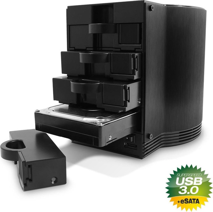 Produktbild Fantec SQ-35U3E-6G BLACK ALU (3.5")