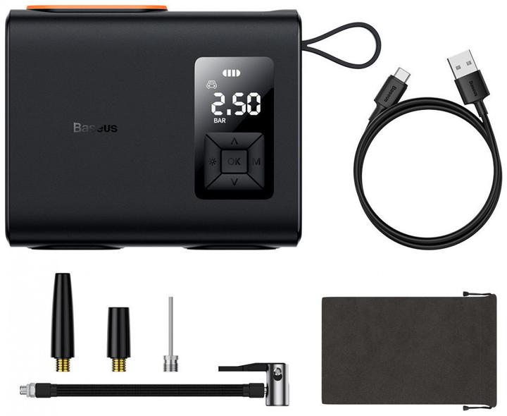 Actual product image Baseus Mega EnergyPump Series Portable Compressor, 6000 mAh with flashlight (10 bar, 6 l)