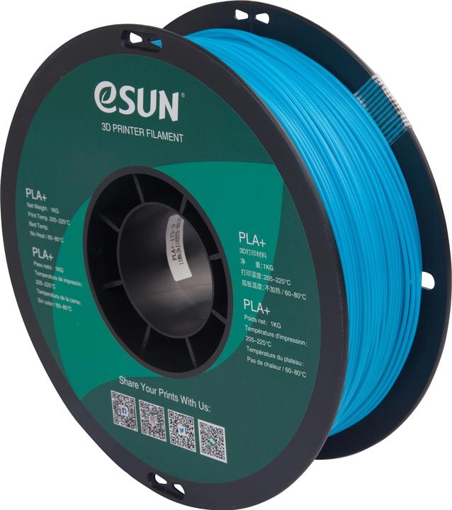 Immagine prodotto eSUN Filamento 3D PLA+ 1,75 mm azzurro 1 kg (PLA+, 1.75 mm, 1000 g, Blu)