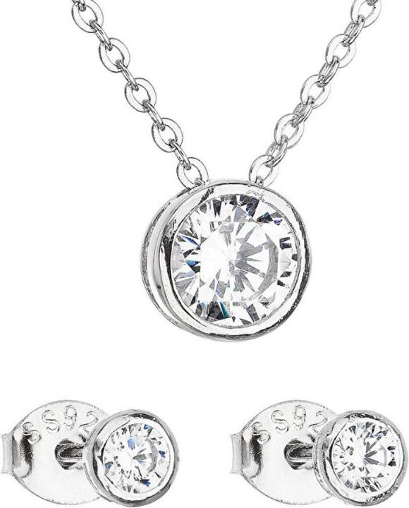 Image du produit Evolution Group Jewelry Set with Zircon Earrings and Necklace 19007.1