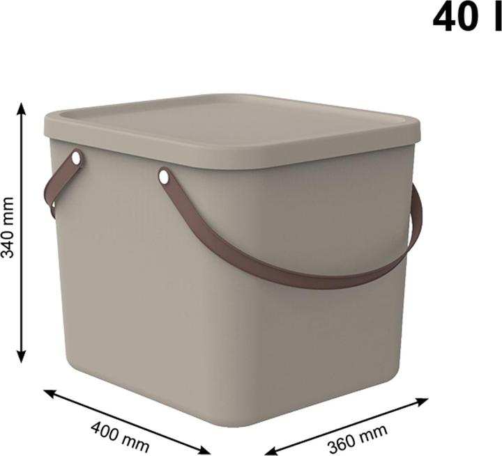 Actual product image Rotho Bag container for Segregacji Albula 40L Cappuccino (36 x 40 cm, 40 l)