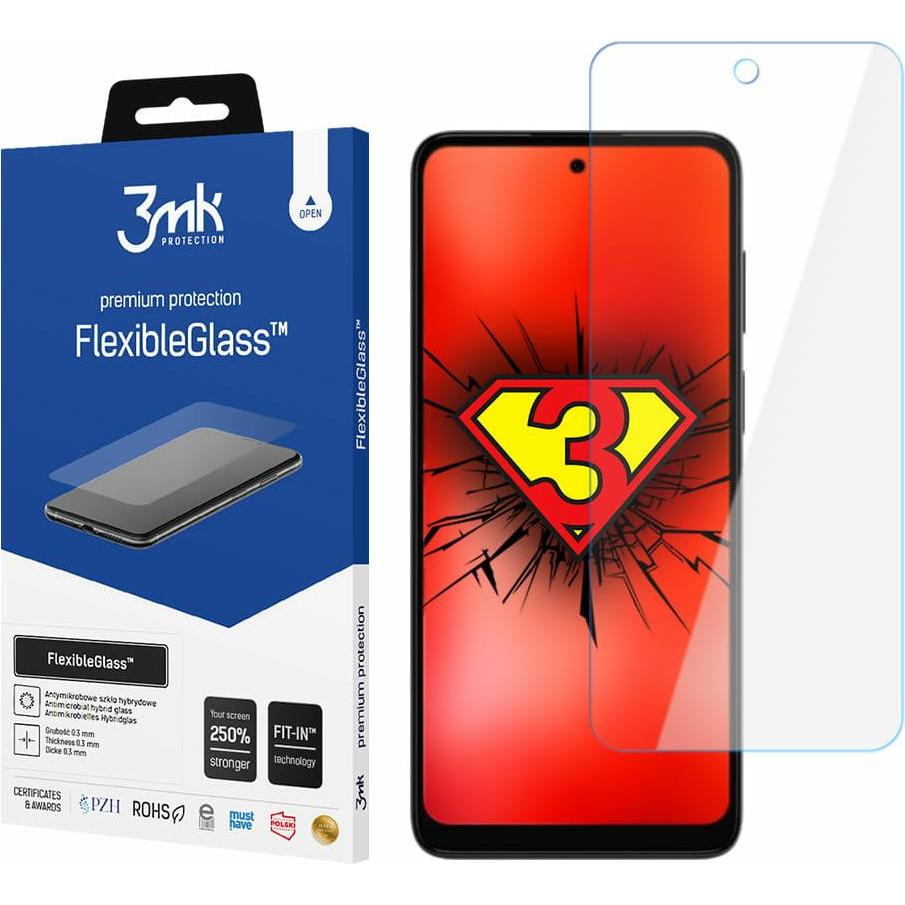 3MK hybrid glass Flexible 2.5D for Motorola Moto G22 (1 Stück, Motorola Moto G22), Smartphone Schutzfolie, Transparent