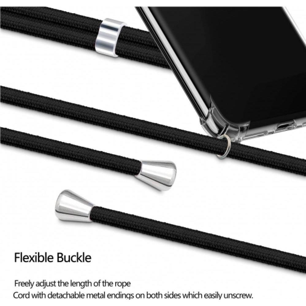 Thumbnail - Screenguard Xiaomi Redmi Note 9T Loopster Necklace Hülle, Handykette, Transparent