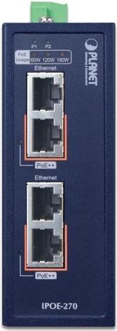 Actual product image Planet IP30 Industrial 2-Port (4 ports)