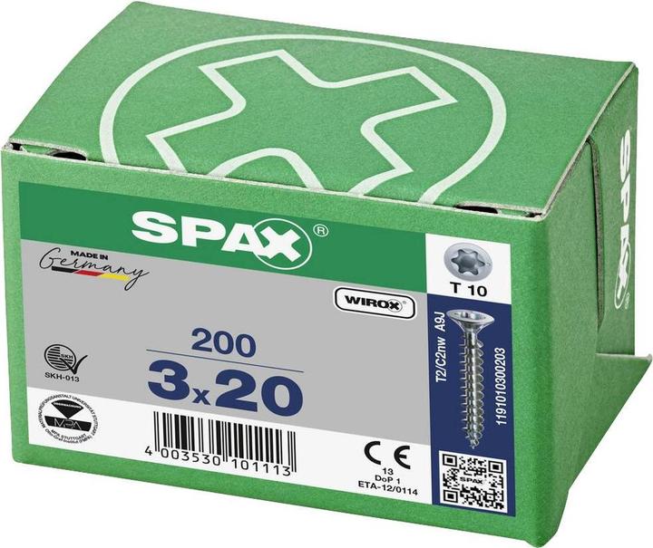 Produktbild Spax Senkkopf Bremsrippen T-Star Plus T10 Vollgewinde Wirox (200 Schrauben pro Stück)