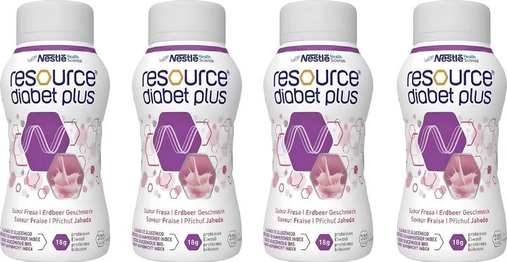 Produktbild Resource Diabet plus Erdbeere (Erdbeere, 4x)