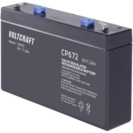 Voltcraft CE6V/7Ah VC-12713945 Bleiakku 6 V 7.2 Ah Blei-Vlies (AGM) (B x H x T) (7200 mAh), Batterien + Akkus