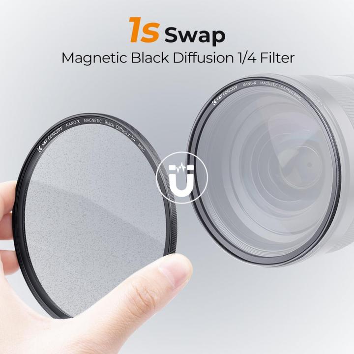 Image du produit K&F Concept Concept Magnetic 1/4 Black Mist Filter Nano X - 82mm (82 mm, Filtre Black Mist, 82 mm)