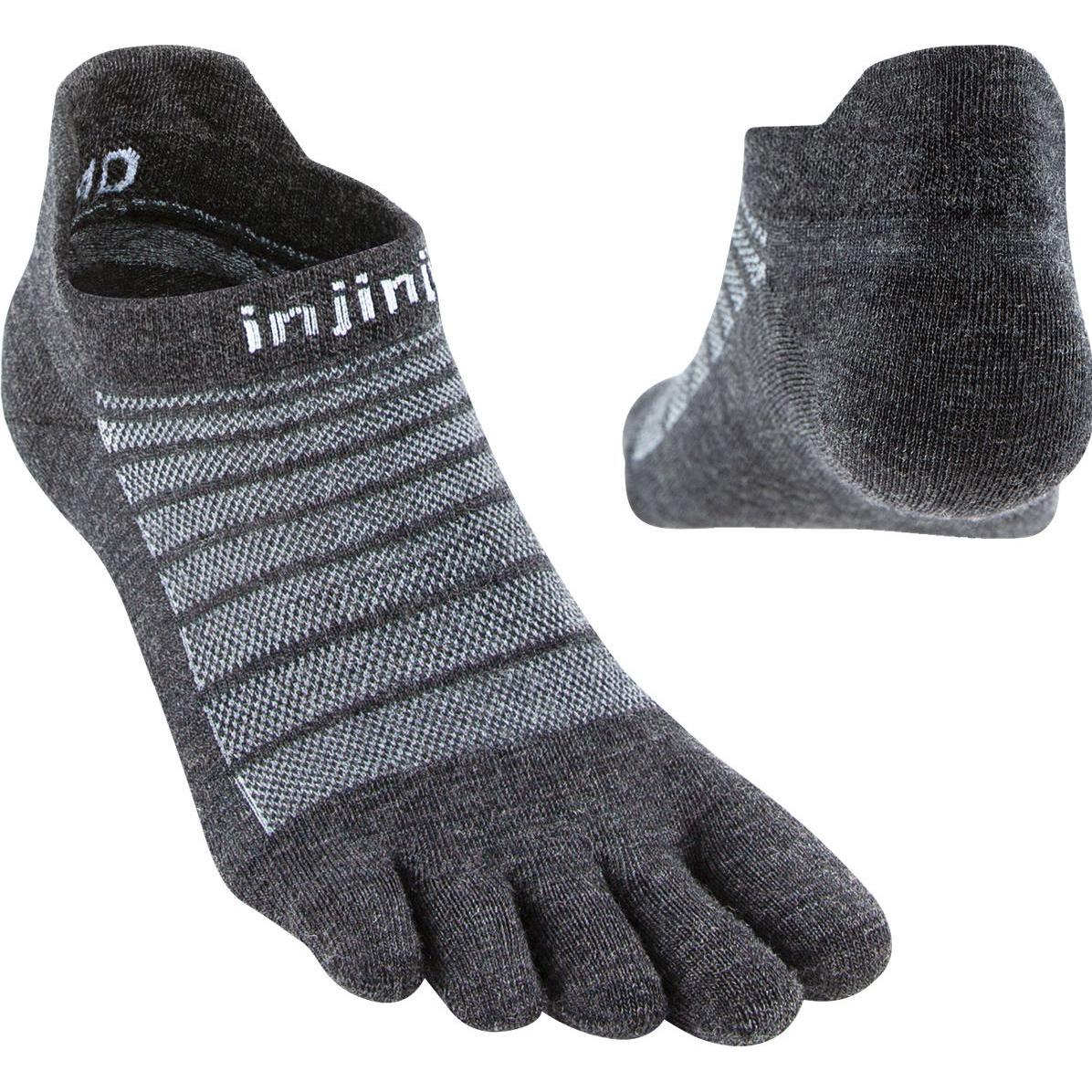 Thumbnail - Injinji, Herren, Sportsocken, Run NUwool No-Show Slate (41, 42, 43, 44), Grau