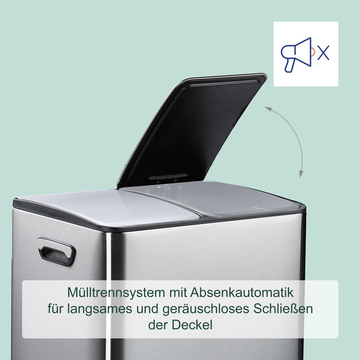 Immagine prodotto Relaxdays Mülleimer Küche 2x 15 Liter (30 l)