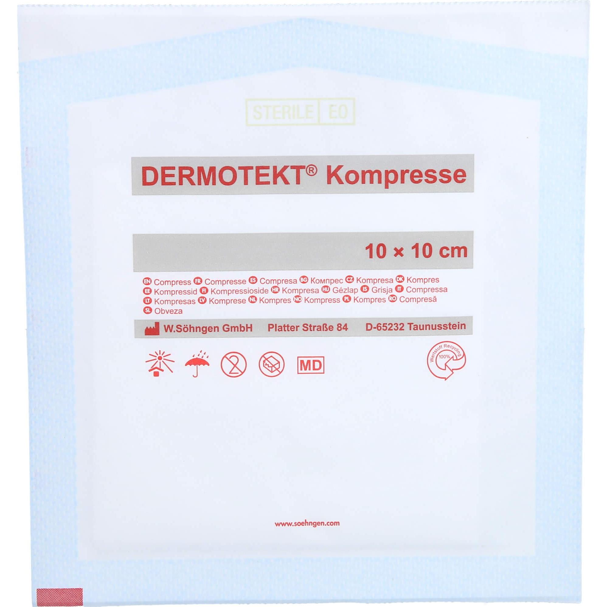 Söhngen, Verbandsmaterial, DERMOTEKT KOMPRESSE V10X10