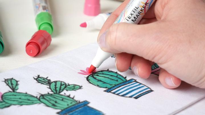 Actual product image Kreul Javana texi mäx Sunny fine fabric marker for light fabrics (1x)