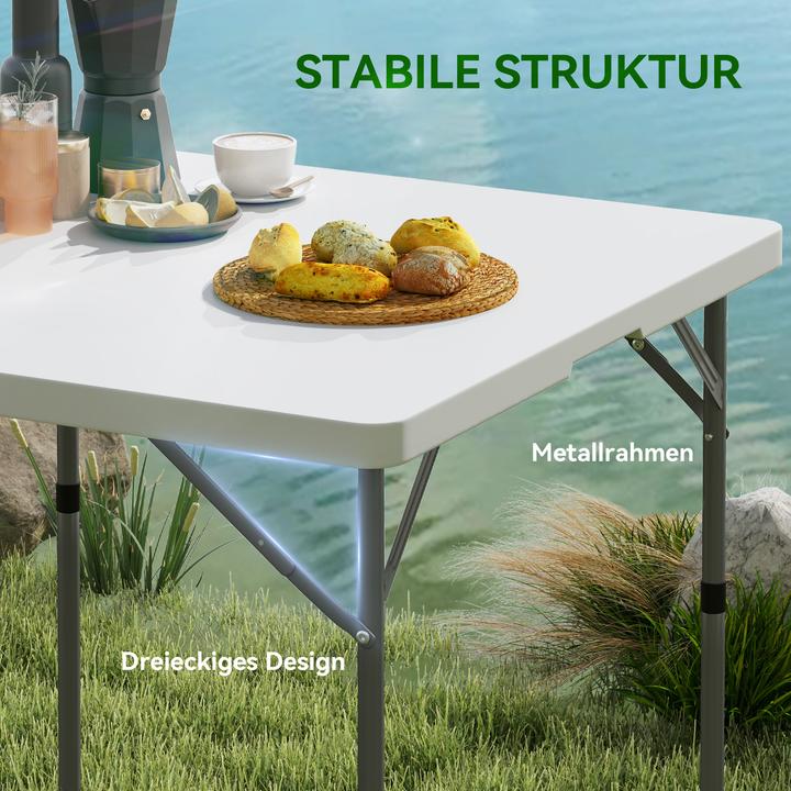 Produktbild Outsunny Campingtisch Kunststoff, Metall Weiss