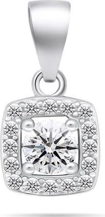 Actual product image Brilio Silver - Sparkling silver pendant with clear zircons PT119W