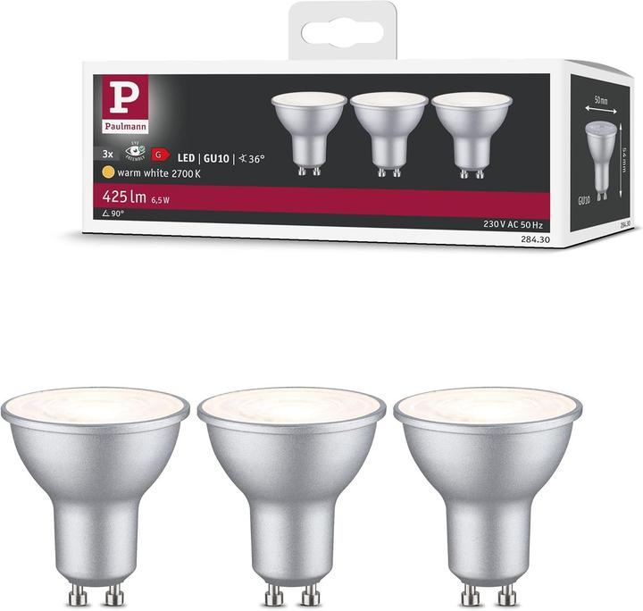 Productafbeelding Paulmann Reflectorset van 3 (GU10, 425 lm, 1x)