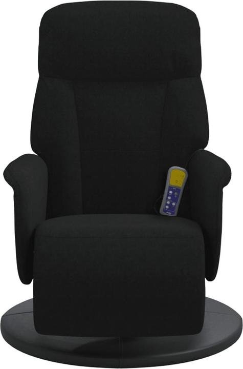 Produktbild vidaXL Massagesessel mit Fussteil Schwarz Samt,Farbe
