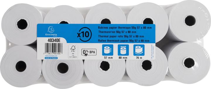 Image du produit Exacompta Rouleau de caisse thermique 57x80mm 76m