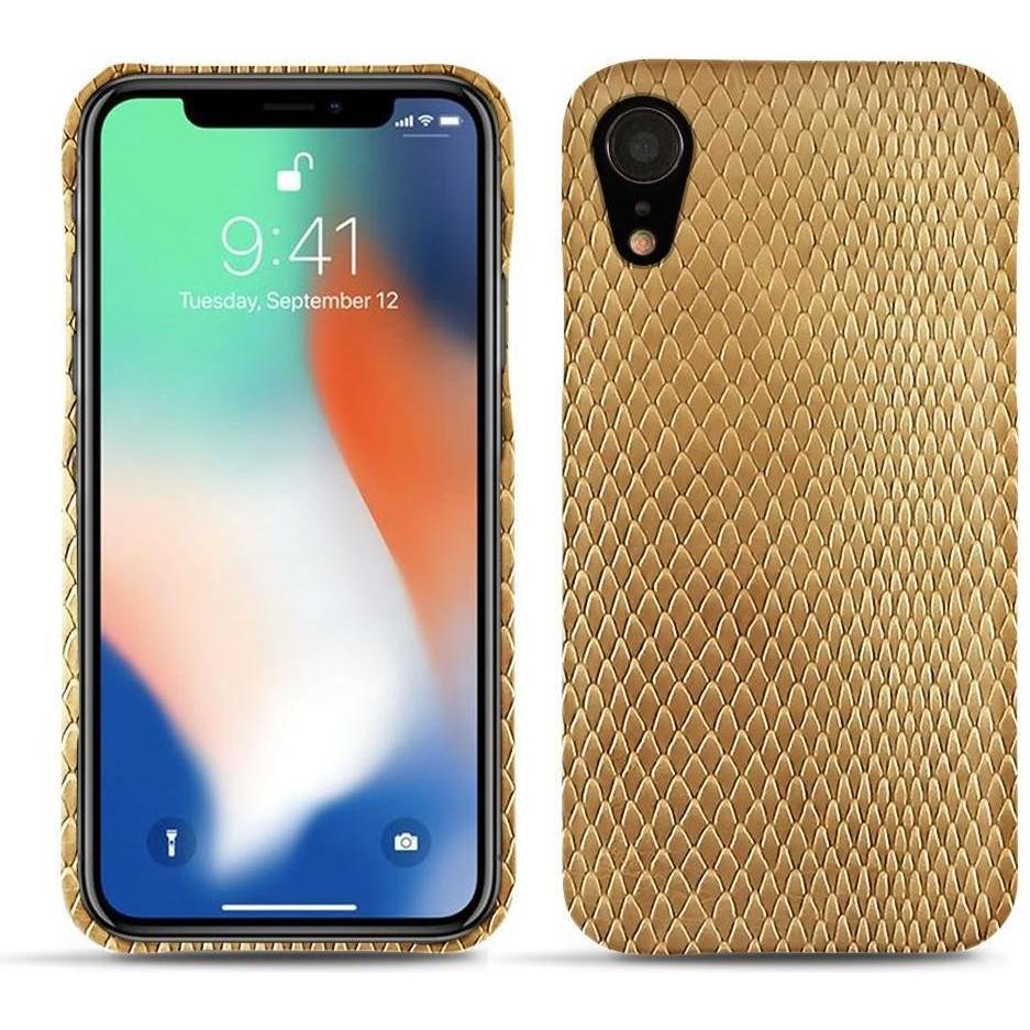 Noreve Lederschutzhülle (Apple iPhone XR), Smartphone Hülle, Beige