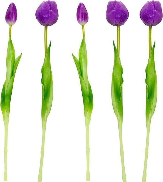 Produktbild Saska Garden Bukiet 5 Tulipanów Piwoniowych Fioletowych 39cm Jak żywych Dekoracja Wiosenna (39 cm)
