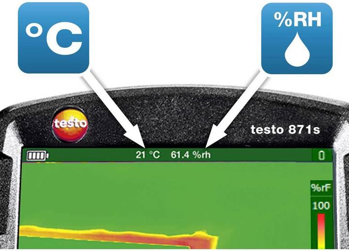 Immagine prodotto Testo 871s Set per la diagnosi degli edifici Termocamera da -30 a +650 °C 240 x 180 pixel 9 Hz