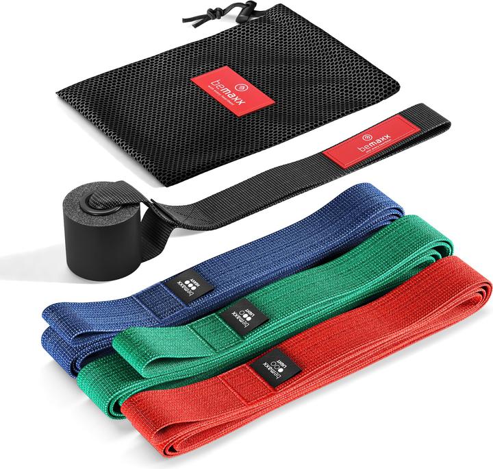 Image du produit BeMaxx Sport Klimmzugband Textil, 3er-Set (Fort, Moyen, Léger)